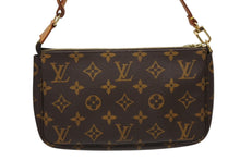 画像をギャラリービューアに読み込む, LOUIS VUITTON ルイヴィトン ポシェット アクセソワール アクセサリーポーチ M51980 モノグラム ブラウン レザー PVC 美品 中古 4b010193