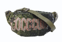 Load image into Gallery viewer, CHANEL シャネル ココキューバ スパンコール ボディバッグ 23番台 2016 スパンコール ラムスキン カーキ シルバー 美品 中古 4b010204