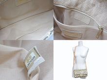 画像をギャラリービューアに読み込む, CHANEL シャネル ショルダーバッグ 13番台 ココマーク スパンコール ストロー ゴールド ベージュ マットゴールド金具 美品 中古 4b010207