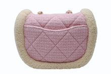 画像をギャラリービューアに読み込む, 極美品 CHANEL シャネル Sフラップ Sチェーンショルダーバッグ ランダム番台 ココマーク ツイード ボア ピンク ゴールド金具 中古 4b010211