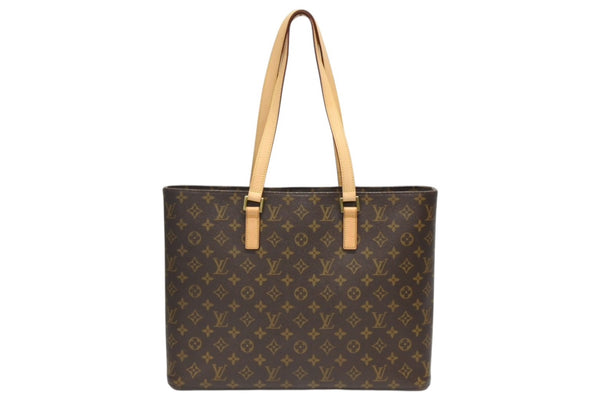 LOUIS VUITTON ルイヴィトン ルコ トートバッグ M51155 モノグラム ブラウン レザー PVC ゴールド金具 美品 中古 4b010214