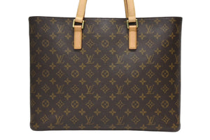 LOUIS VUITTON ルイヴィトン ルコ トートバッグ M51155 モノグラム ブラウン レザー PVC ゴールド金具 美品 中古 4b010214