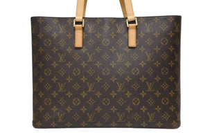LOUIS VUITTON ルイヴィトン ルコ トートバッグ M51155 モノグラム ブラウン レザー PVC ゴールド金具 美品 中古 4b010214