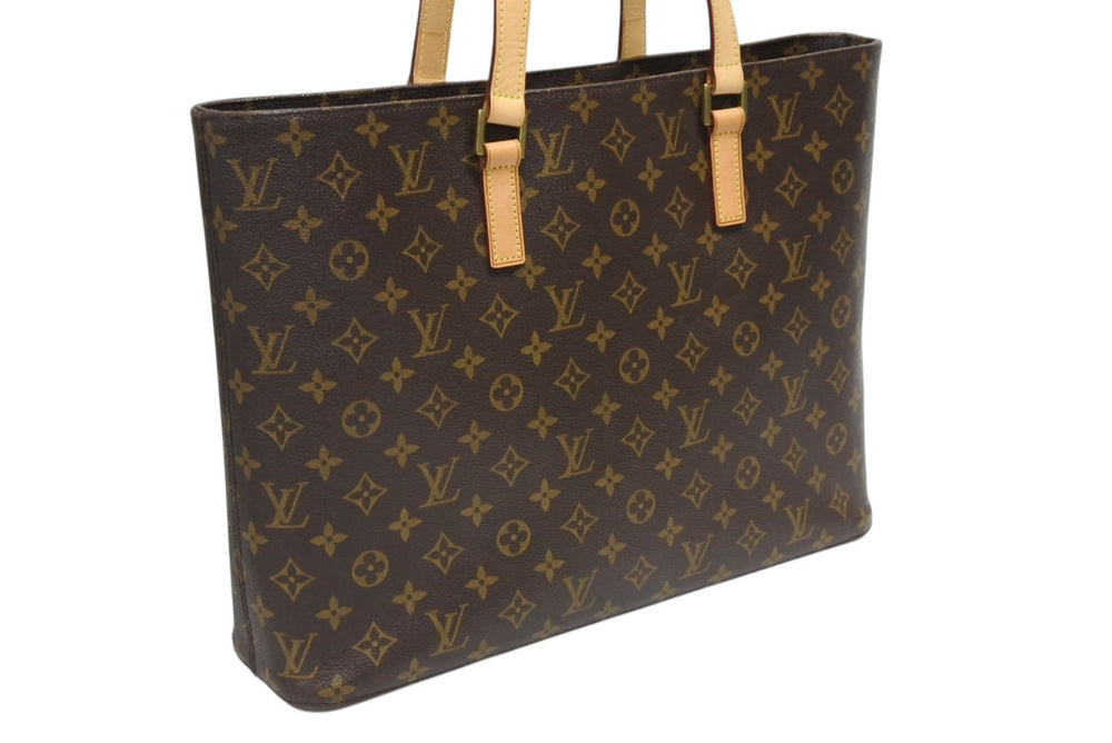 LOUIS VUITTON ルイヴィトン ルコ トートバッグ M51155 モノグラム ブラウン レザー PVC ゴールド金具 美品 中古 4b010214