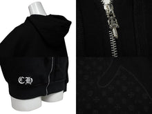 画像をギャラリービューアに読み込む, CHROME HEARTS クロムハーツ ジップアップフーディー パーカー サイズS ダガージップ BSフレア シルバー925 美品 中古 4b010218