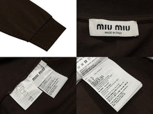画像をギャラリービューアに読み込む, 極美品 MIUMIU ミュウミュウ レイヤードカットソー ポロシャツ MJL069 S000 15WH ブラウン サイズ M 中古 4b010219