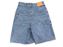 画像をギャラリービューアに読み込む, LOEWE ロエベ アナグラム ロゴ レザーパッチ ショートパンツ S359Y11XB9 ブルー 青 コットン サイズ 40 良品 中古 4b010221