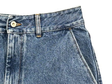 画像をギャラリービューアに読み込む, LOEWE ロエベ アナグラム ロゴ レザーパッチ ショートパンツ S359Y11XB9 ブルー 青 コットン サイズ 40 良品 中古 4b010221