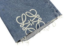 画像をギャラリービューアに読み込む, LOEWE ロエベ アナグラム ロゴ レザーパッチ ショートパンツ S359Y11XB9 ブルー 青 コットン サイズ 40 良品 中古 4b010221