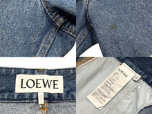 画像をギャラリービューアに読み込む, LOEWE ロエベ アナグラム ロゴ レザーパッチ ショートパンツ S359Y11XB9 ブルー 青 コットン サイズ 40 良品 中古 4b010221