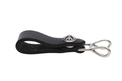 CHROME HEARTS クロムハーツ BELT LOOP ベルトループ クロスボールボタン シルバー925 レザー ブラック 美品 中古 4b010222