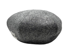画像をギャラリービューアに読み込む, 新品同様 MIUMIU ミュウミュウ シェブロン ベレー帽 ハンティングキャップ ロゴ 5HC075 ウール グレー ホワイト サイズS 中古 4b010223