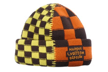 画像をギャラリービューアに読み込む, 極美品 LOUIS VUITTON ルイヴィトン ダミエ ポップ スプリット ビーニー M7362A イエロー レッド ウール 中古 4b010224
