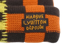 画像をギャラリービューアに読み込む, 極美品 LOUIS VUITTON ルイヴィトン ダミエ ポップ スプリット ビーニー M7362A イエロー レッド ウール 中古 4b010224
