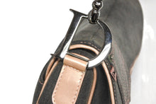 画像をギャラリービューアに読み込む, Christian Dior クリスチャンディオール デニム サドルバッグ ワンショルダーバッグ レザー グレー ピンク ジョンガリアーノ期 中古 美品 4b010230