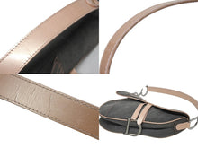 画像をギャラリービューアに読み込む, Christian Dior クリスチャンディオール デニム サドルバッグ ワンショルダーバッグ レザー グレー ピンク ジョンガリアーノ期 中古 美品 4b010230