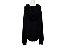 画像をギャラリービューアに読み込む, SAINT LAURENT サンローラン HOODED KNIT SWEATER 550312 YA2YU ネイビー コットン サイズ XL 美品 中古 4b010235
