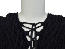 画像をギャラリービューアに読み込む, SAINT LAURENT サンローラン HOODED KNIT SWEATER 550312 YA2YU ネイビー コットン サイズ XL 美品 中古 4b010235