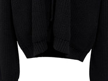 画像をギャラリービューアに読み込む, SAINT LAURENT サンローラン HOODED KNIT SWEATER 550312 YA2YU ネイビー コットン サイズ XL 美品 中古 4b010235