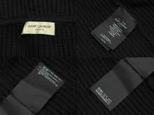 画像をギャラリービューアに読み込む, SAINT LAURENT サンローラン HOODED KNIT SWEATER 550312 YA2YU ネイビー コットン サイズ XL 美品 中古 4b010235