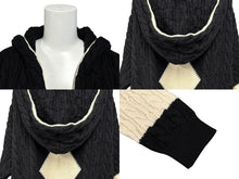 画像をギャラリービューアに読み込む, SAINT LAURENT サンローラン 20AW baja cardigan バハ カーディガン パーカー ブラック ホワイト ウール サイズ L 美品 中古 4b010236