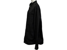 画像をギャラリービューアに読み込む, 極美品 Valentino ヴァレンチノ 襟ロック スタッズ ナイロンジャケット ブラック ナイロン サイズ 48 ブラック金具 中古 4b010237