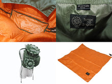 Load image into Gallery viewer, 極美品 PORTER x 村上隆 ポーター RUCKSACK リュック バックパック 381-08544 お花 ナイロンツイル セージグリーン 中古 4b010255