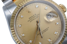 画像をギャラリービューアに読み込む, ROLEX ロレックス デイトジャスト 16233G 時計 S盤 コンビ イエローゴールド文字盤 美品 中古 4b010256