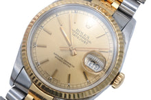 画像をギャラリービューアに読み込む, ROLEX ロレックス デイトジャスト 16233 時計 T盤 コンビ イエローゴールド文字盤 中古 4b010258