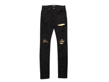 画像をギャラリービューアに読み込む, AMIRI アミリ スキニー デニム ダメージパンツ ブラック 黒 コットン ポリエステル 30 RN150712 良品 中古 4b010260