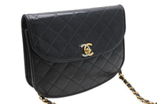 Load image into Gallery viewer, CHANEL シャネル パリ限定 ミニマトラッセ Wチェーン 23cm ショルダーバッグ ラウンド型 ブラック 美品 中古 4b010263