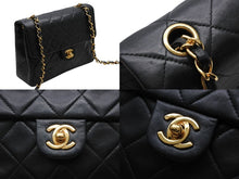 画像をギャラリービューアに読み込む, 極美品 CHANEL シャネル ミニマトラッセ20 ショルダーバッグ 4番台 ココマーク ブラック ラムスキン ゴールド金具 中古 4b010265