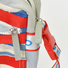 画像をギャラリービューアに読み込む, CHANEL シャネル ココマーク スポーツライン ミニショルダーバッグ ポーチ 10番台 レッド ホワイト ライトブルー キャンバス 良品 中古 4b010267