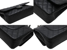 Load image into Gallery viewer, 極美品 CHANEL シャネル マトラッセ25 Wフラップ Wチェーンショルダーバッグ AO1112 13番台 キャビアスキン シルバー金具 中古 4b010269