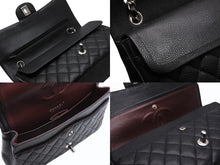 Load image into Gallery viewer, 極美品 CHANEL シャネル マトラッセ25 Wフラップ Wチェーンショルダーバッグ AO1112 13番台 キャビアスキン シルバー金具 中古 4b010269