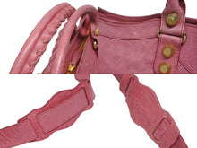 画像をギャラリービューアに読み込む, BALENCIAGA バレンシアガ ザ ジャイアント シティ ハンドバッグ 002123 ピンク 美品 中古 4b010272