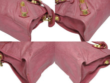 画像をギャラリービューアに読み込む, BALENCIAGA バレンシアガ ザ ジャイアント シティ ハンドバッグ 002123 ピンク 美品 中古 4b010272