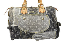 画像をギャラリービューアに読み込む, LOUIS VUITTON ルイヴィトン スピーディ30 ハンドバッグ M95381 モノグラム デニム パッチワーク ゴールド金具 良品 中古 4b010276