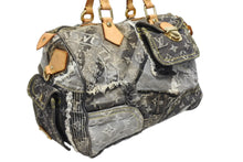 画像をギャラリービューアに読み込む, LOUIS VUITTON ルイヴィトン スピーディ30 ハンドバッグ M95381 モノグラム デニム パッチワーク ゴールド金具 良品 中古 4b010276