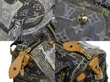 画像をギャラリービューアに読み込む, LOUIS VUITTON ルイヴィトン スピーディ30 ハンドバッグ M95381 モノグラム デニム パッチワーク ゴールド金具 良品 中古 4b010276