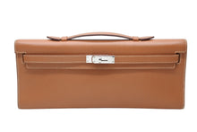画像をギャラリービューアに読み込む, 極美品 HERMES エルメス KELLY CUT ケリーカット ハンドバッグ ヴォースイフト ゴールド シルバー金具 C刻印 中古 4b010279