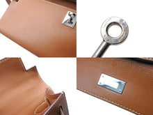 画像をギャラリービューアに読み込む, 極美品 HERMES エルメス KELLY CUT ケリーカット ハンドバッグ ヴォースイフト ゴールド シルバー金具 C刻印 中古 4b010279