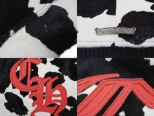 画像をギャラリービューアに読み込む, 極美品 CHROME HEARTS クロムハーツ ポニーヘア レザーボンバージャケット ブラック ホワイト サイズXL 中古 4b010280