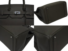 画像をギャラリービューアに読み込む, 新品同様 HERMES エルメス Haut a Courroies オータクロア40 ハンドバッグ トゴ ヴェールグリス シルバー金具 Z刻印 中古 4b010281