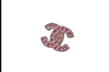 Load image into Gallery viewer, CHANEL シャネル ココマーク ピアス 重量約3.2g 06P刻印 ラインストーン メタル GP ゴールド ピンク クリア 両耳用 良品 中古 4b010283