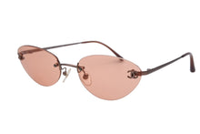 Load image into Gallery viewer, CHANEL シャネル リムレス サングラス 4003 イタリア製 メタル ブラウン ピンクゴールド金具 ブラウン サイズ53◻︎19 美品 中古 4b010285