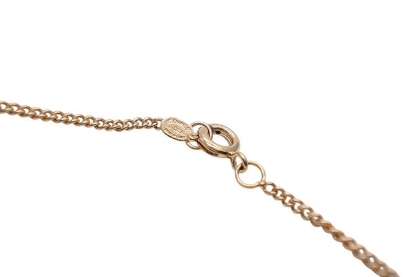 CHANEL シャネル ココマーク ネックレス 重量約6.2g 01A刻印 全長約43.5cm GP メタル ラインストーン ゴールド ブラック 美品 中古 4b010287