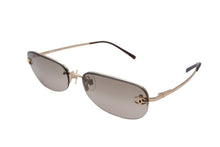 Load image into Gallery viewer, 極美品 CHANEL シャネル リムレス サングラス メガネ 4099 イタリア製 メタル ブラウン ゴールド金具 サイズ55◻︎16 中古 4b010291