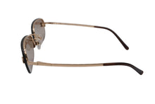 Load image into Gallery viewer, 極美品 CHANEL シャネル リムレス サングラス メガネ 4099 イタリア製 メタル ブラウン ゴールド金具 サイズ55◻︎16 中古 4b010291