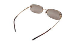 Load image into Gallery viewer, 極美品 CHANEL シャネル リムレス サングラス メガネ 4099 イタリア製 メタル ブラウン ゴールド金具 サイズ55◻︎16 中古 4b010291